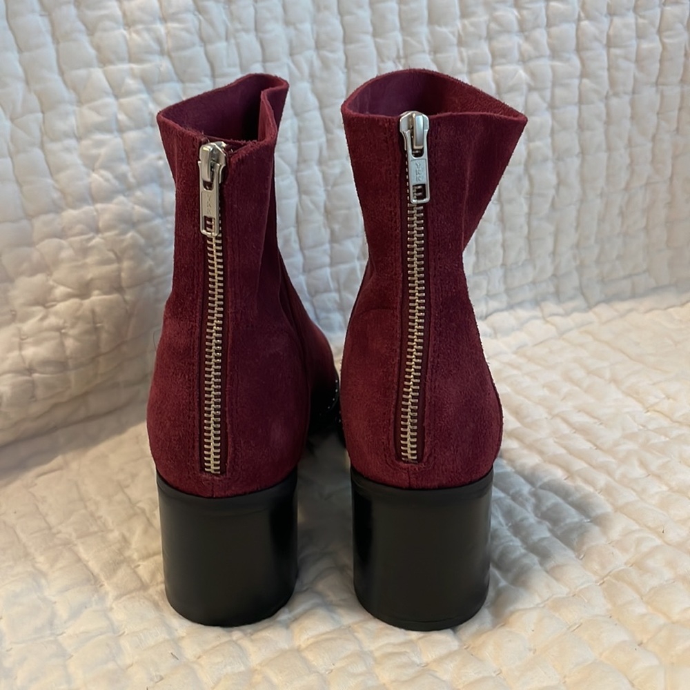 Burgundy ankle boots - Picture 4 of 7